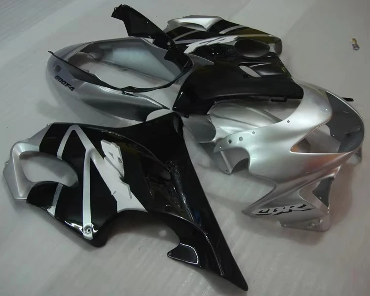Motorcycle Fittings For Honda CBR600 F4 1999 2000 99 00 CBR 600 600F4 CBR600F4 Motorbike Black Silver ABSFairing