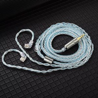 8-Strand QKZ T1 Headphone Cord Silver Plated 0.75MM 2Pin KZ Earphone Cable 200 Core TC Upgrade Cord KZ Wired Headphones
