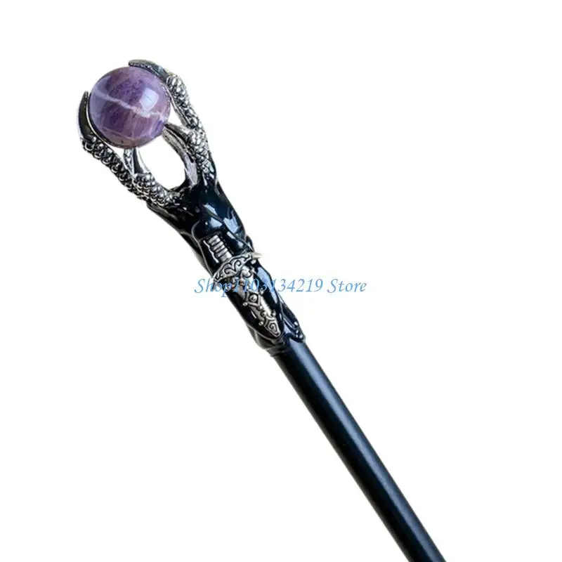 N5KC Witches Wizard Staff Costume Halloweens Walking Canes Dragon Claws Wand Scepters