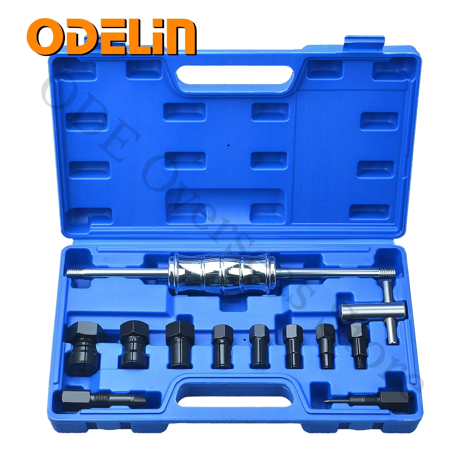 Set di 12 pezzi per rimozione cuscinetti interni con martello a slitta, set estrattore cuscinetti interni per fori ciechi, estrattore cuscinetti, utensili per auto