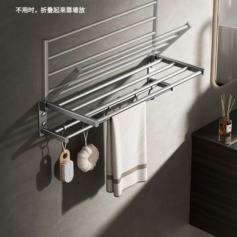 

Xl Copper Foldable Towel Rod Bathroom Wall-Mounted Punch-Free Bathroom Rack