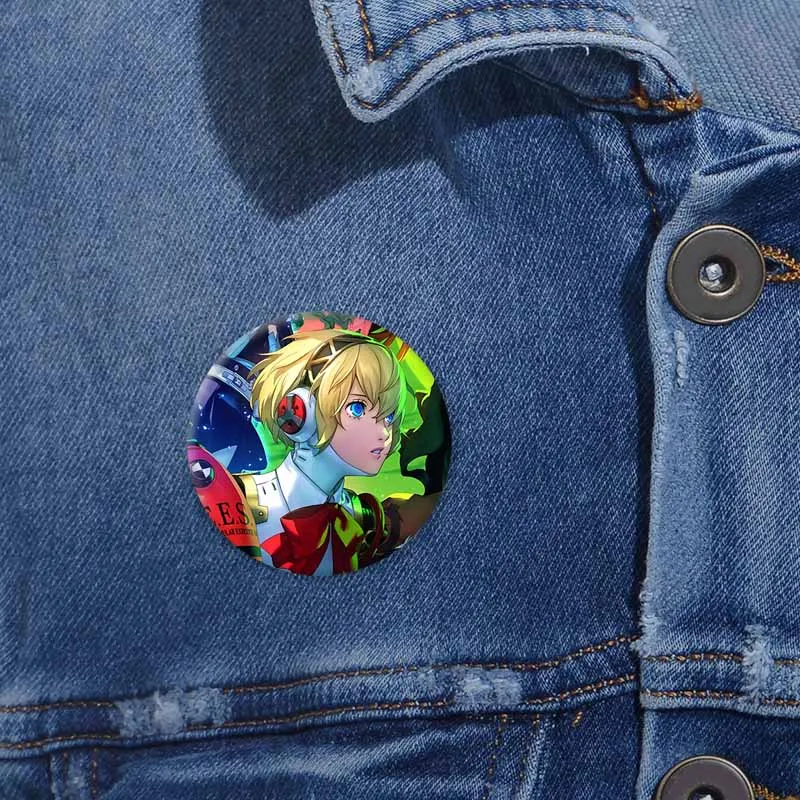 Vintage Game Persona 3 Button Pins P3 Shin Yuuki Tensei Yukari Makoto Takeba Megami Cartoon Badge Backpack Clothes Accessories