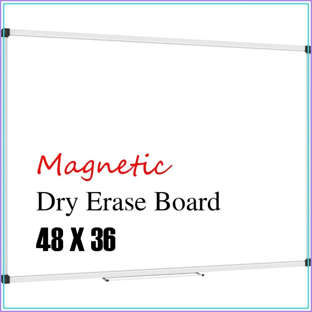 48x36 Magnetic Dry Erase Board with Detachable Tray, Smooth Writing, Easy Clean