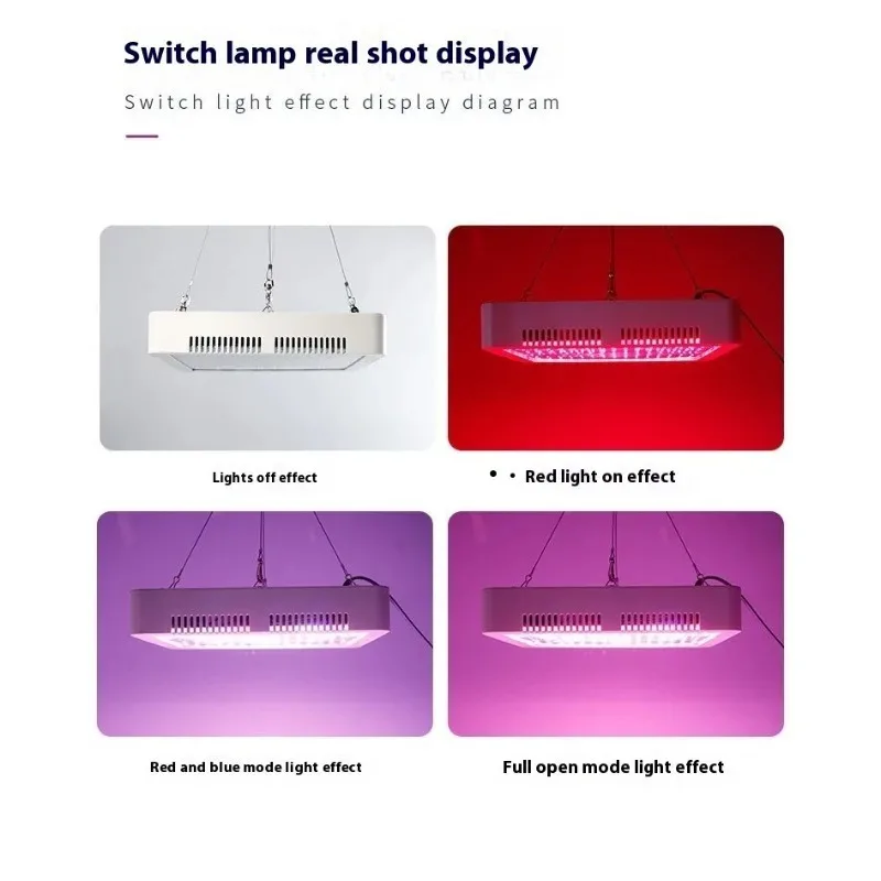 LED Plant Lights Three Lighting Modes Quantum Board Lamp AC 85-265V Full Spectrum 40W Grow Light for Indoor Greenhouse Growing