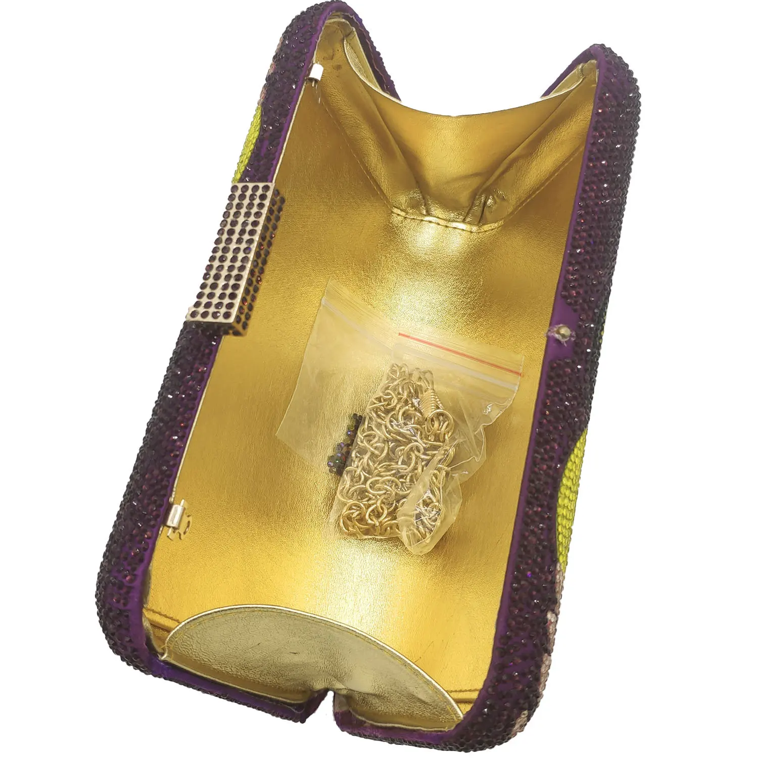 Neuheit Toucan Vogel Frauen Kristall Abendtaschen Strass Box Schminktäschchen Clutch Party Cocktail Handtasche Diamant Kette Geldbörse – Detail 12