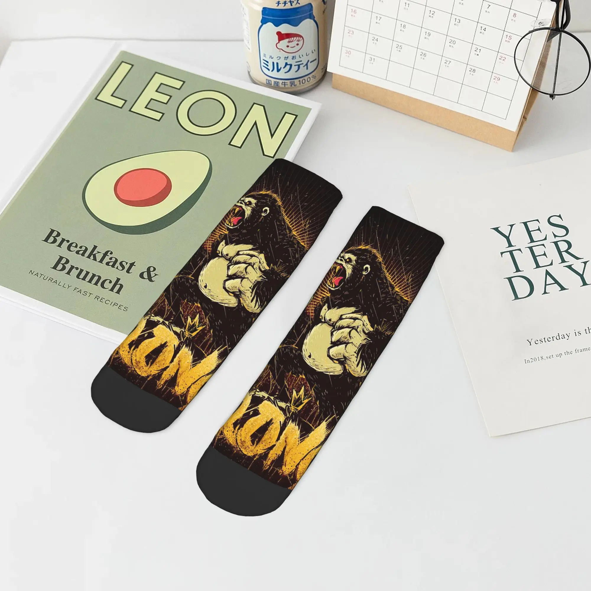 

Носки King Kong Socks Harajuku, супермягкие носки на все сезоны, аксессуары для мужчин и женщин, рождественские подарки