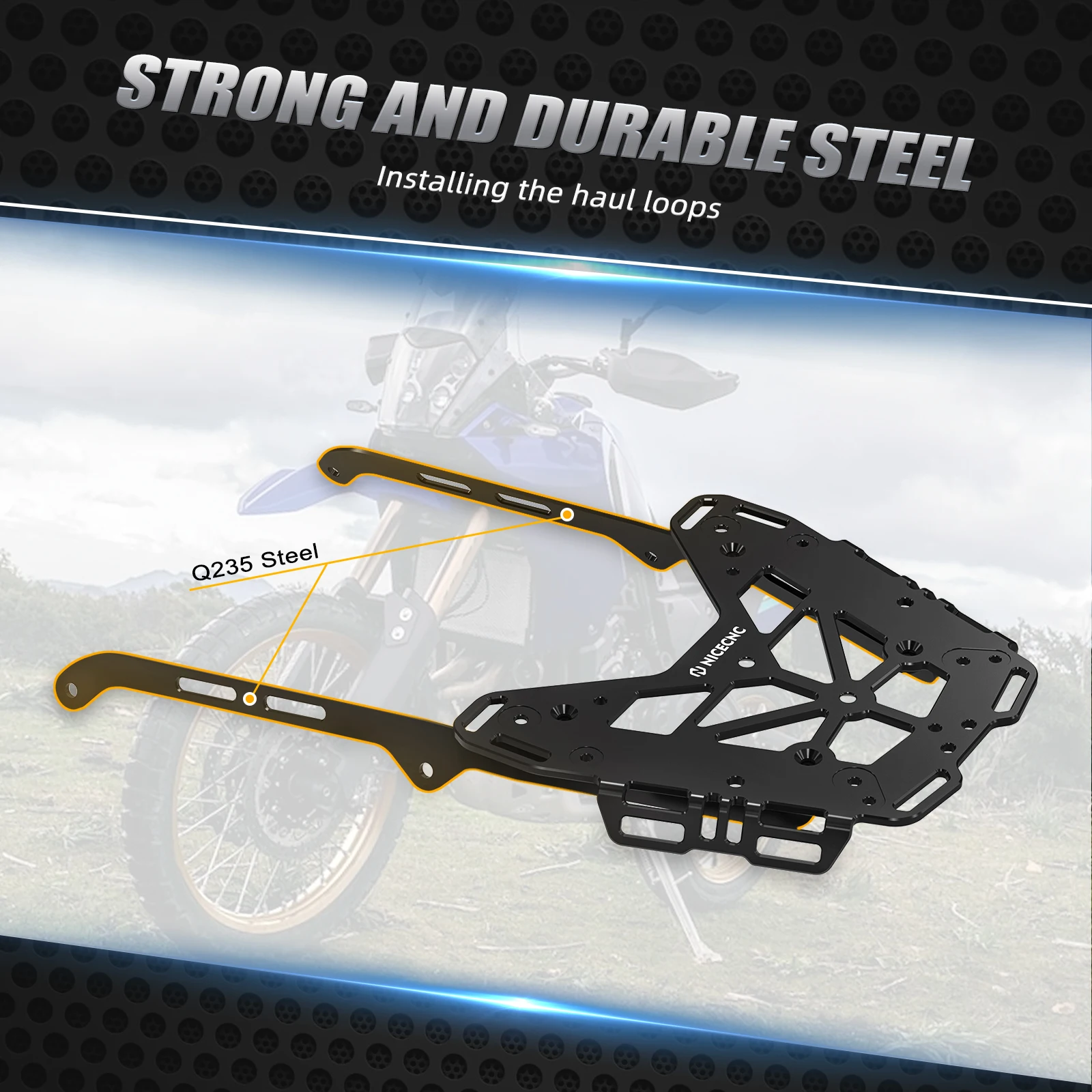 Suporte de bagagem traseiro para motocicleta para Yamaha, Tenere 700, XTZ700, T700, Tenere 700, World Raid, estojo superior, macio, 2019-2024