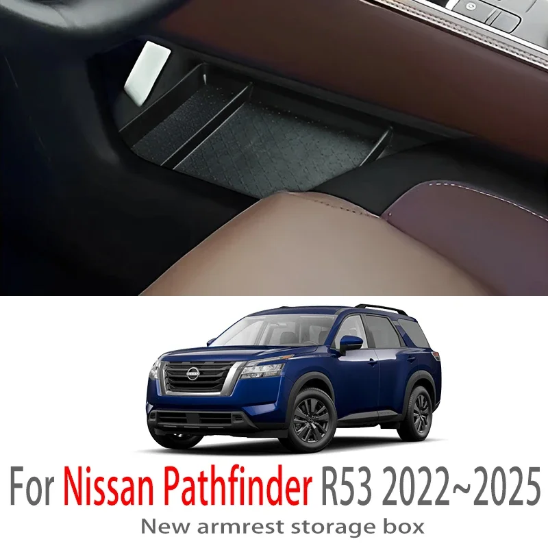 Car Accessories For Nissan Pathfinder R53 2022~2025 2023 Center Console Armrest Storage Box Multifunctional Storage Auto Parts