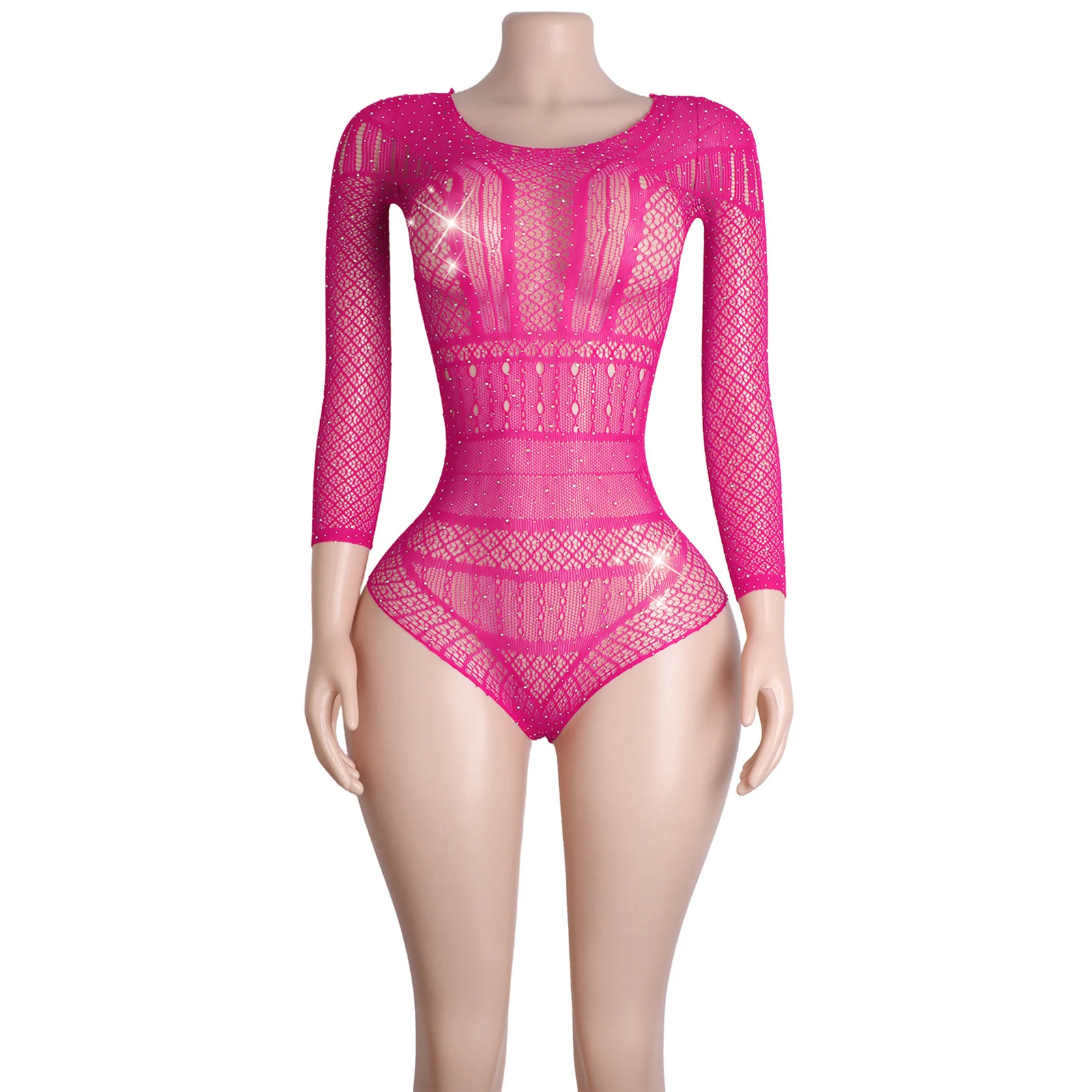 

Стринги с рукавами и стразами, боди в сеточку, нижнее белье, сексуальная клубная одежда, платье для выступления на сцене, элегантная ночная одежда, модельер