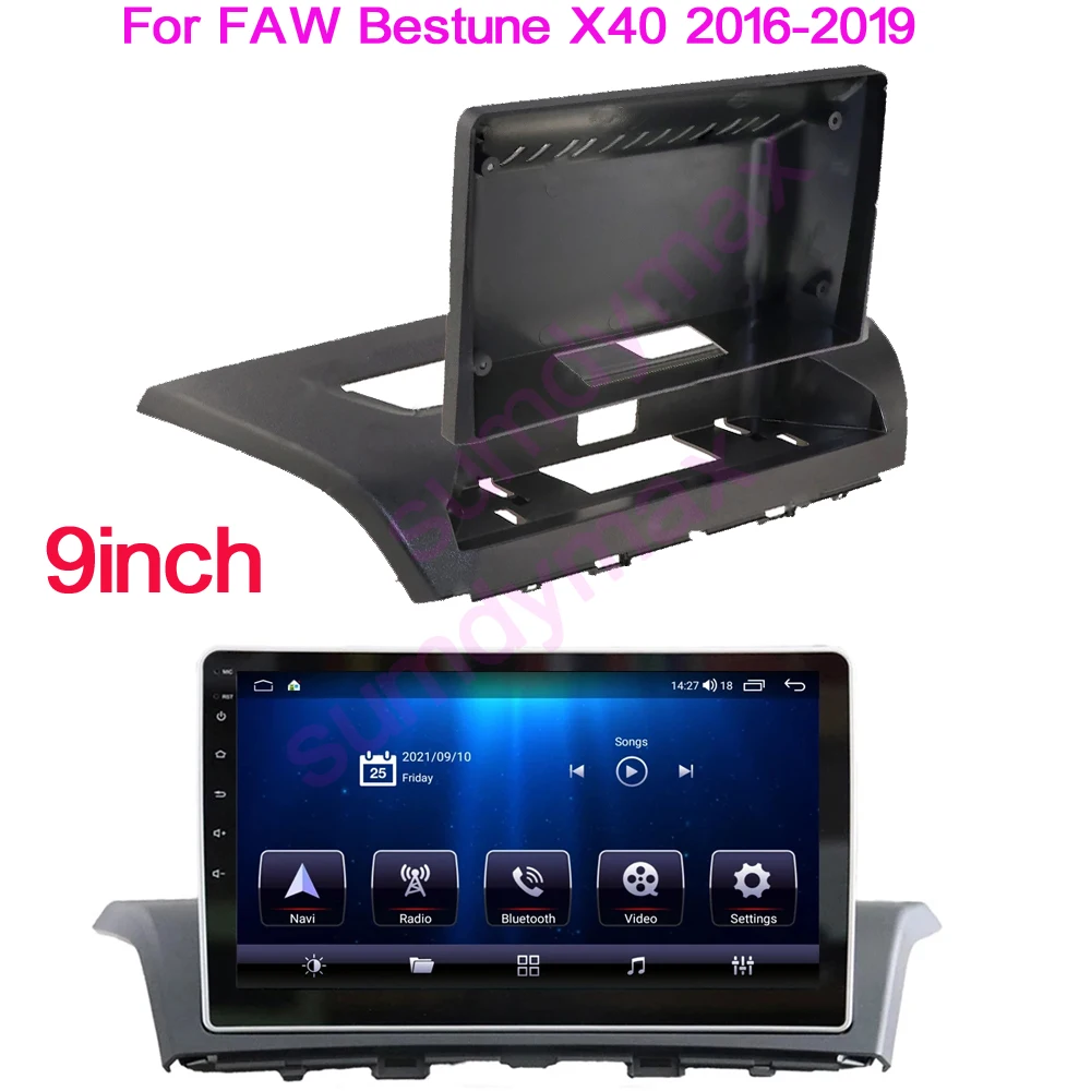 

9-дюймовая рамка для автомобильного радиоприемника для FAW Bestune X40 2016 2017 2018 2019, автомобильная рамка Dvd, установка панели крепления на приборной панели, установка приборной панели