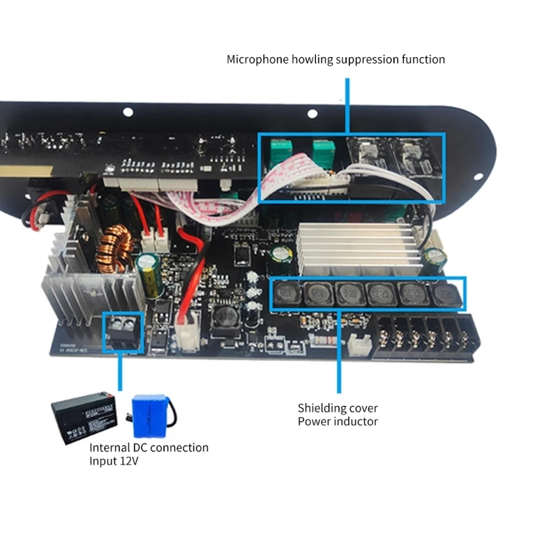 DX62 D1000 2.1CH Wireless Auditory Amplifier 50W x2+100W With Car Auditory Sound Enhancement Multimedia Player