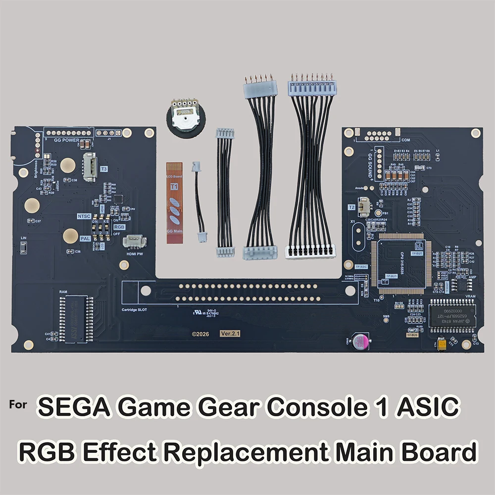 Płyta główna z nowym oświetleniem RGB do Sega Game Gear GG, pojedynczy układ scalony, ekran IPS LCD, wysoka jasność, wersja V4.2/V4.1 — zdjęcie produktu 6