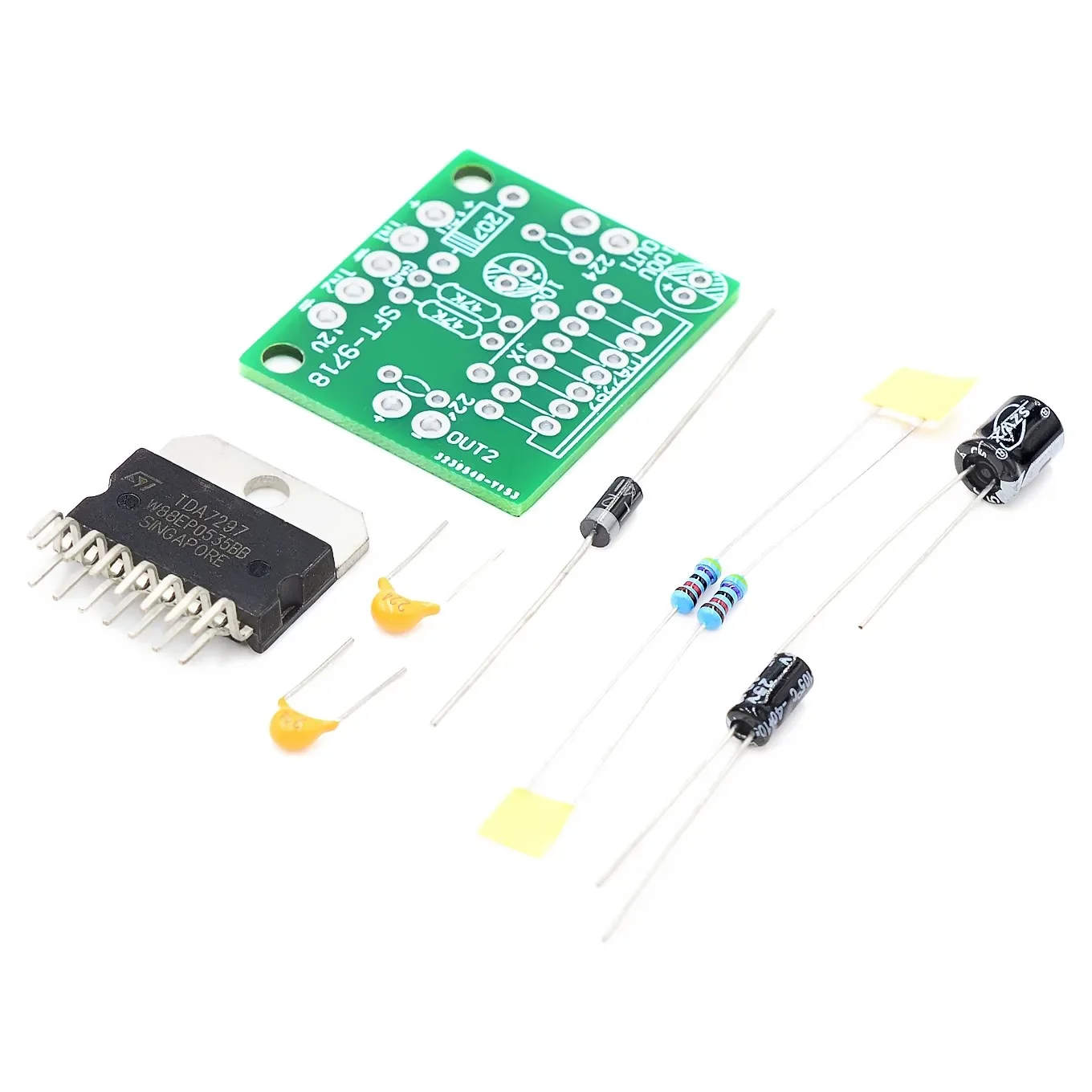 TDA7297 amplifier board spare parts dc 12v grade 2.0 dual audio encoding 15w electronic diy kit