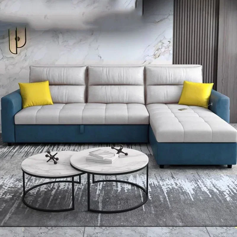 Cozy Extendeble Fancy Sofas Beds Kawaii White Blue Elegant Salon Living Room Sofas Modern Luxury Canape Convertible Furniture