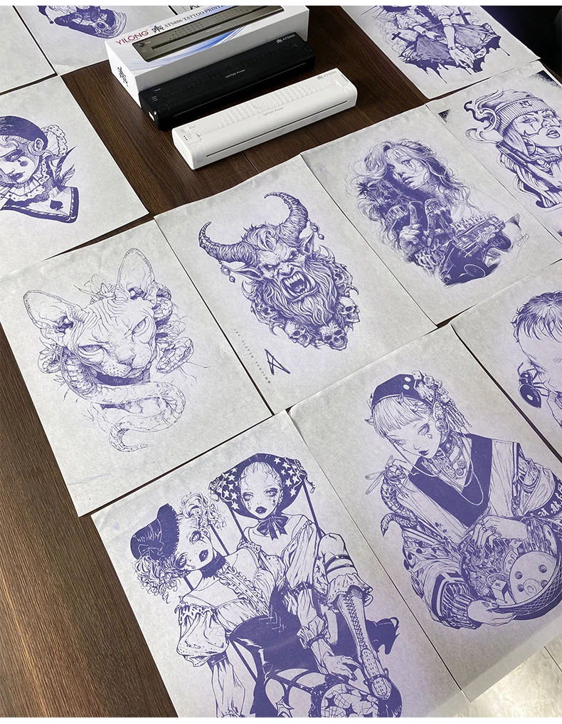 10/30/50/100Pcs Tattoo Transfer Pape A4 Size Stencil Paper Copy Paper Thermal Paper for Tattoo Transfer Tattoo Supplies