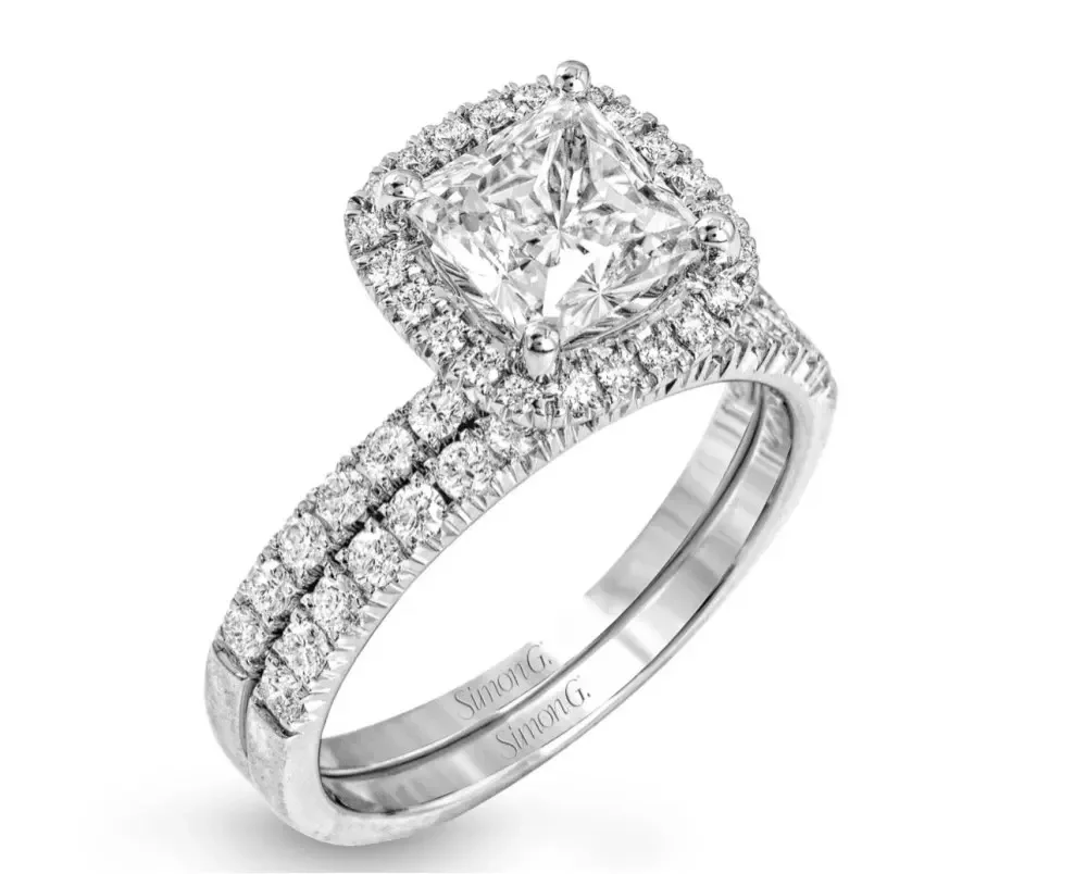 

like this just the ring though no band mainstone use lab grow diamon1ct princess shape and 14K gold