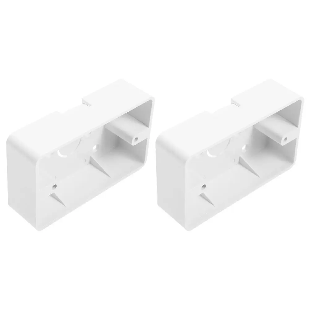

2pcs Universal Electrical Outlet Boxes Wall Mounted Junction Surface Mount Outlet Box For Outdoor Use Durable Weatherproof
