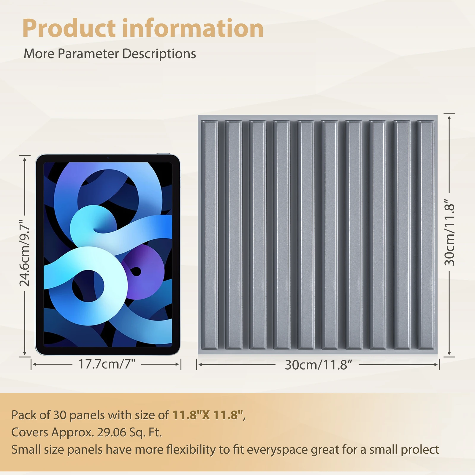KUUJOJO 3D textured wall panel for indoor wall decoration, suitable for living room, hall, bedroom, hotel, office, send tape