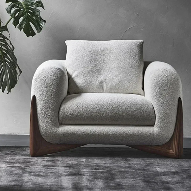 

European Reception Living Room Sofa Relax Quilted Grande Armchair Living Room Sofa Wood Legs Dormitorio Canape Salon Furniture