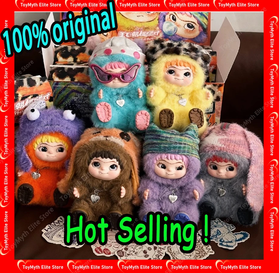 

Genuine Wakuku Fuzzy Trendy Fun Party Series Blind Box Toy Vinyl Face Pendant Action Figure Mystery Box Give Child Surprise Gift