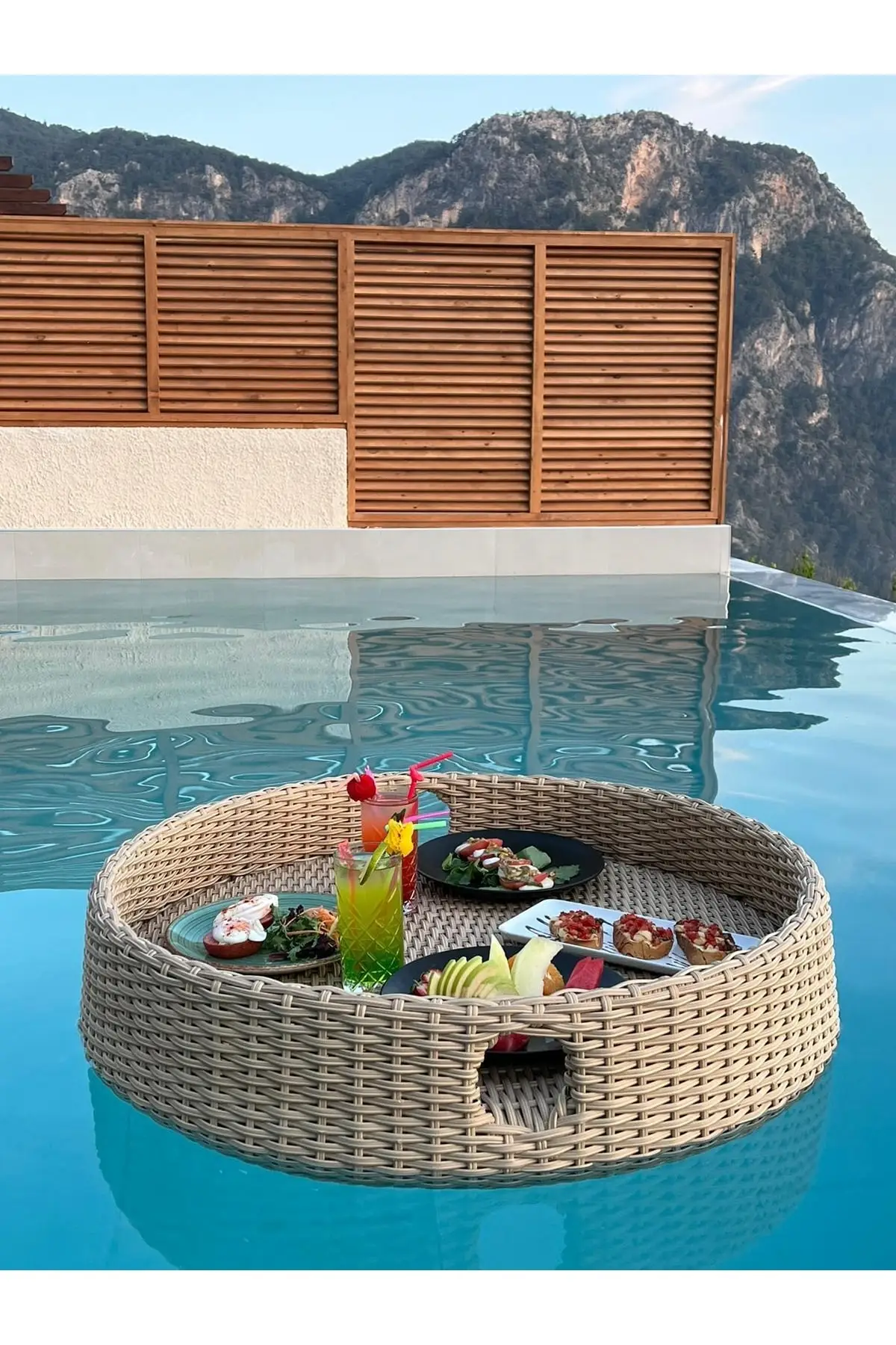 

Pool floating Rattan tray luxury 2022 tray Tea tray Tea tray