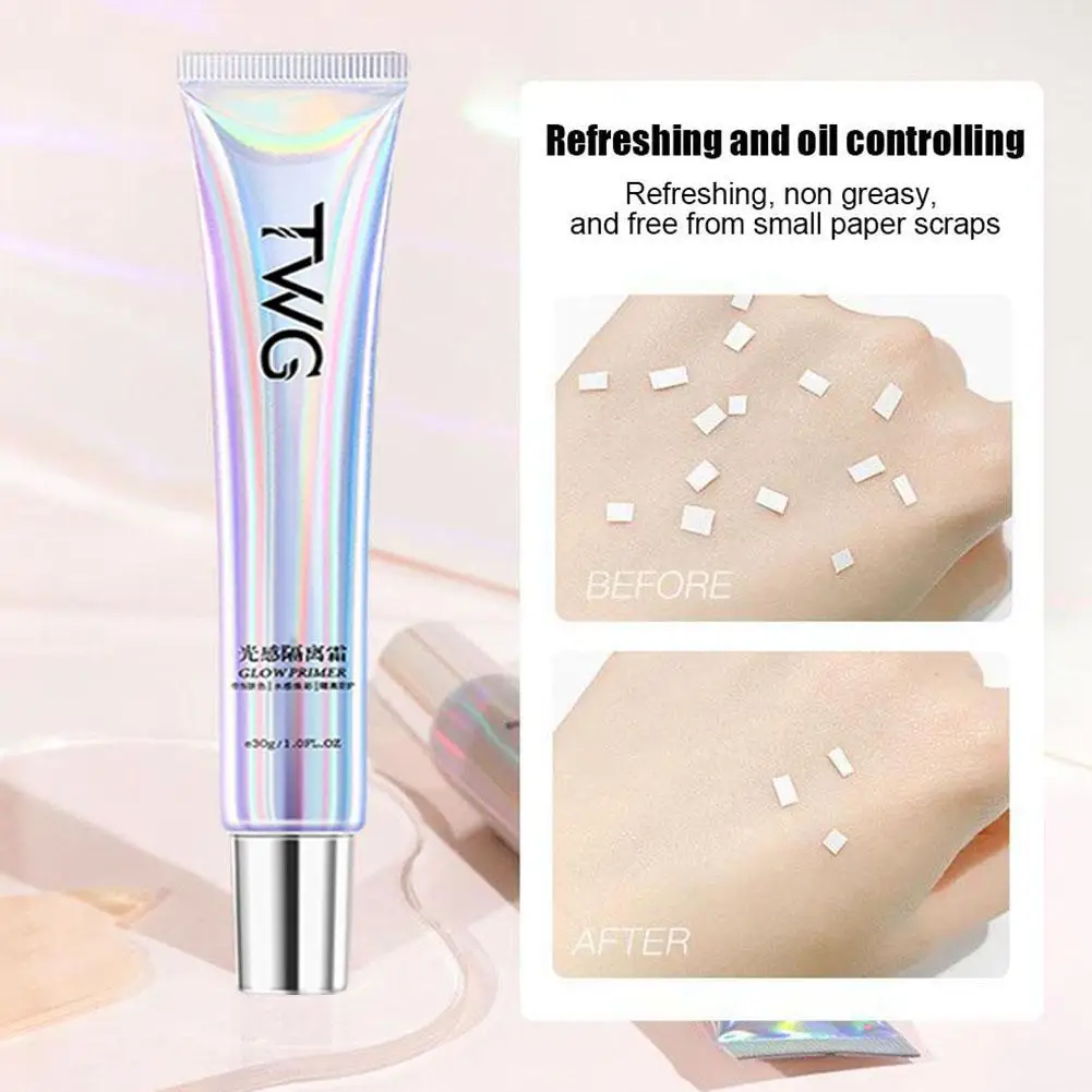 Face Primer Makeup Moisturizing Isolation Cream Invisible Brighten Facial Refreshing Correcting Tone Pores Skin Cosmetics J0Z5