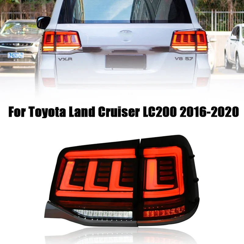 

Car LED Taillight For Toyota Land Cruiser LC200 2016-2020 Rear Running Lamp Brake Reverse Turn Signal Waterproof Car Accessories
