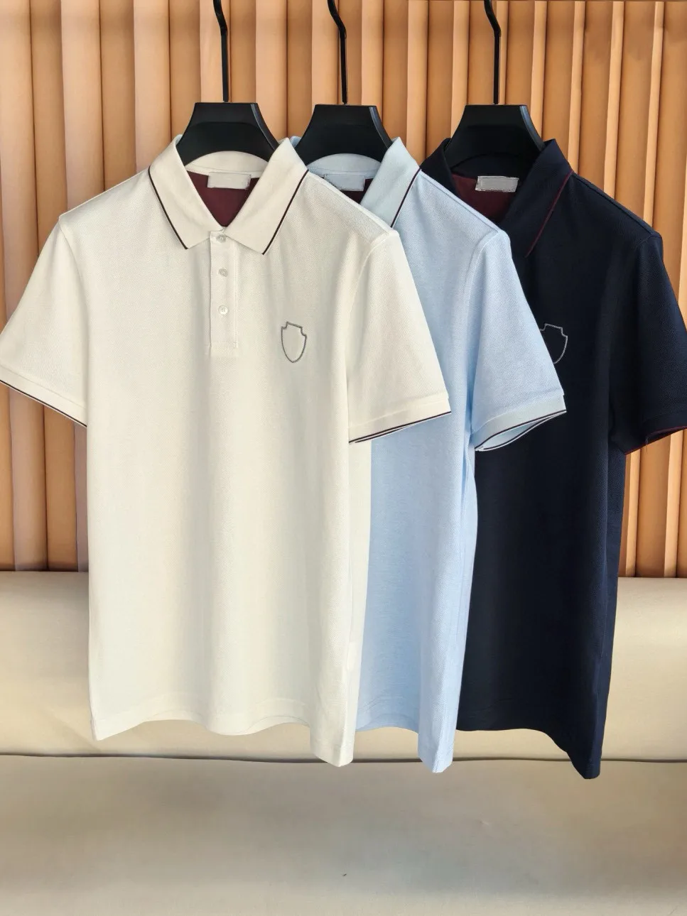 BC old money wind early spring new pearl silk cotton men's business casual short-sleeved polo shirt