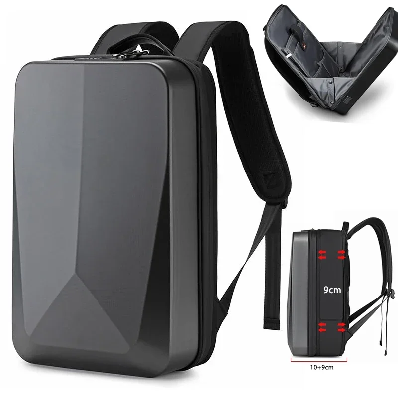 

Men's 15.6" Laptop Backpack Waterproof Anti-theft Expandable Hard Shell Gaming Pack Luxury Business USB Charging WT820