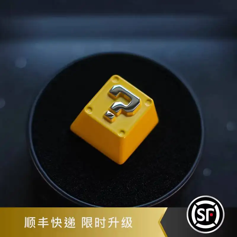 Mechanical Keyboard Metal Keycaps by Question Mark - Custom Zinc-Aluminum Alloy Keycaps for High-End Gaming Peripherals