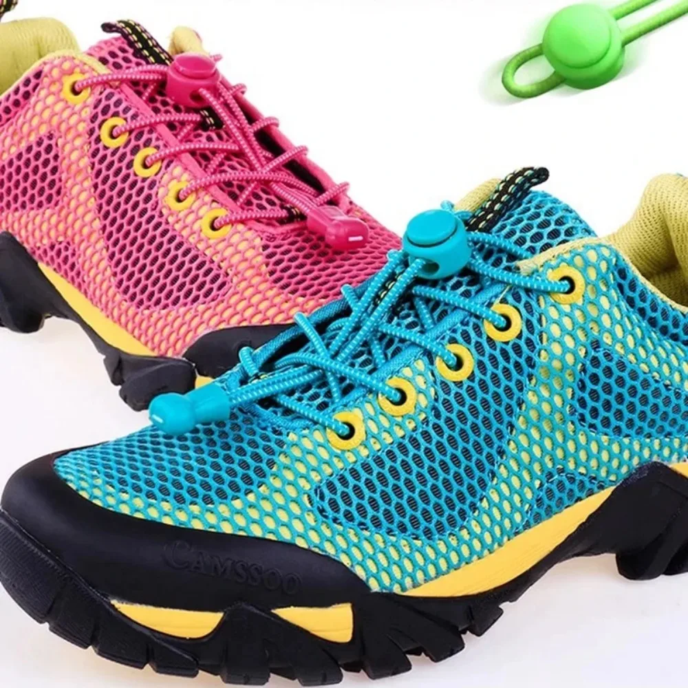 Quick Lock Elastic No Tie Shoelaces 1 Pair Lazy Lazy Laces Fit Sneakers Boots Elastic Laces For Adults Children
