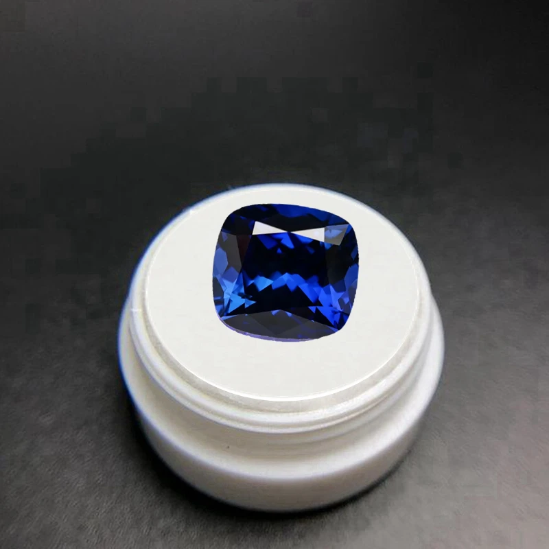 AAAA+ Blue Sapphire Square Cut Test Mohs Hardness Gems VVS Loose Gemstones for Jewelry Making/Collection Gem