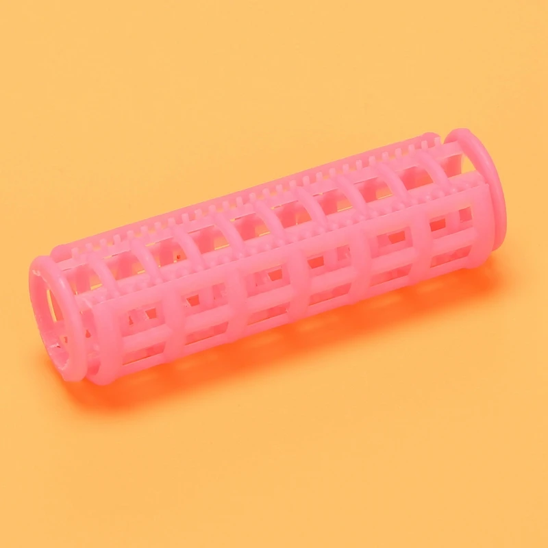 24 sztuk różowy z tworzywa sztucznego DIY do włosów stylizacja wałek lokówki klipy