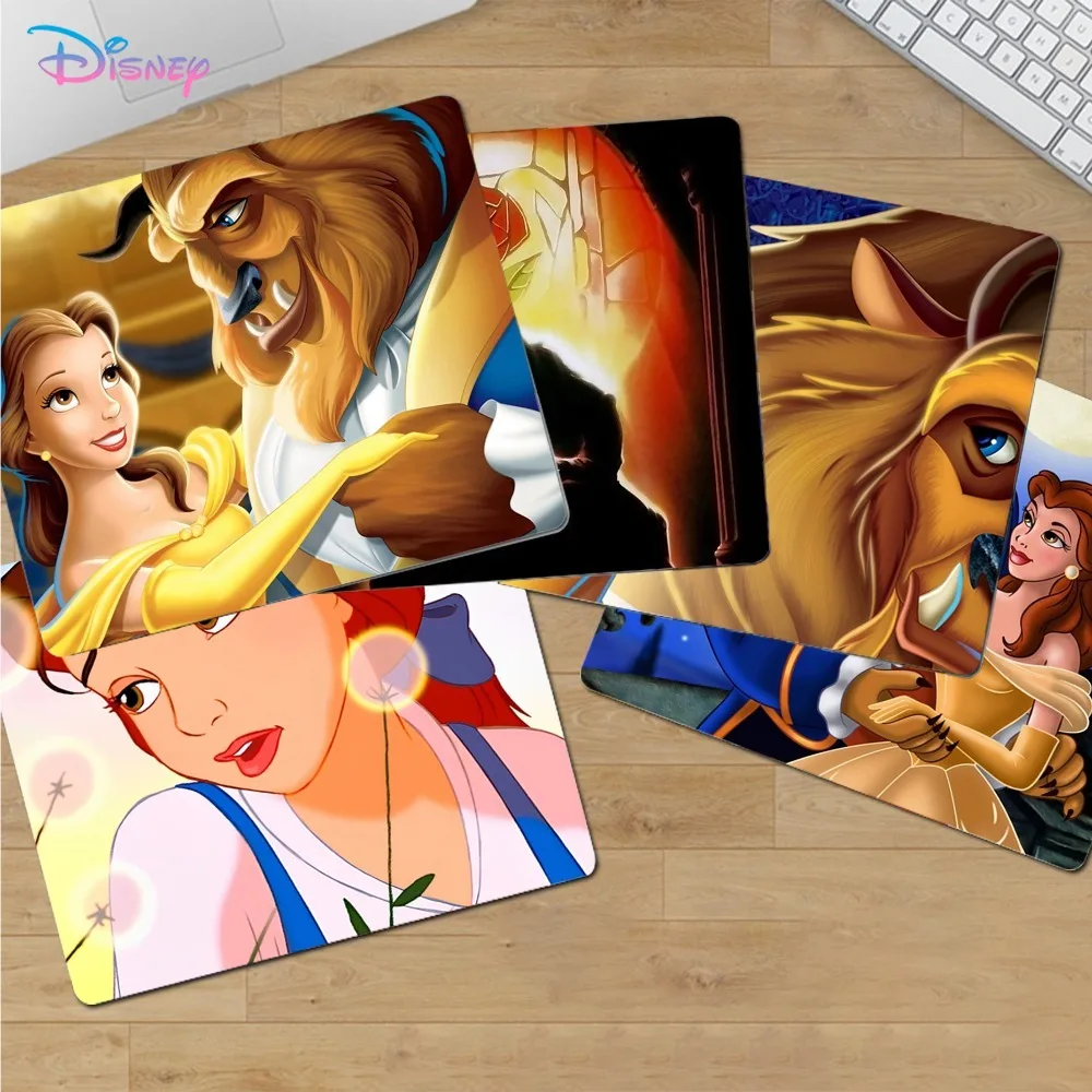 

Disney Beauty Beast Mousepad Custom Skin Desktop Desk Mat Kawaii Gaming Accessories Students Writing Pad Padmouse Desk Play Mats