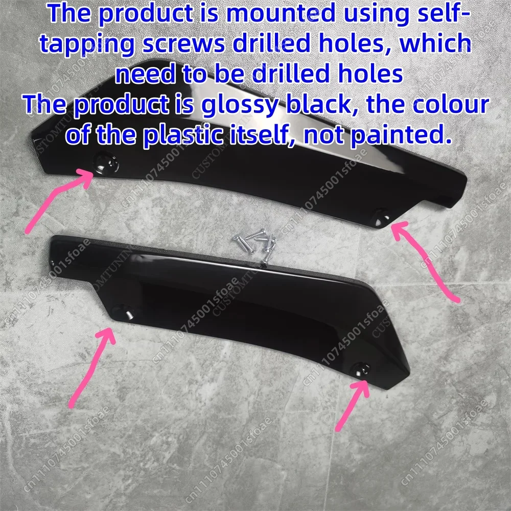 Car Rear Bumper Side Splitters For Hyundai i30 MK3 Tourer CRDI TGDI 2017-2020 Rear Diffuser Exhaust Pipe Trim Splitter Bodykits