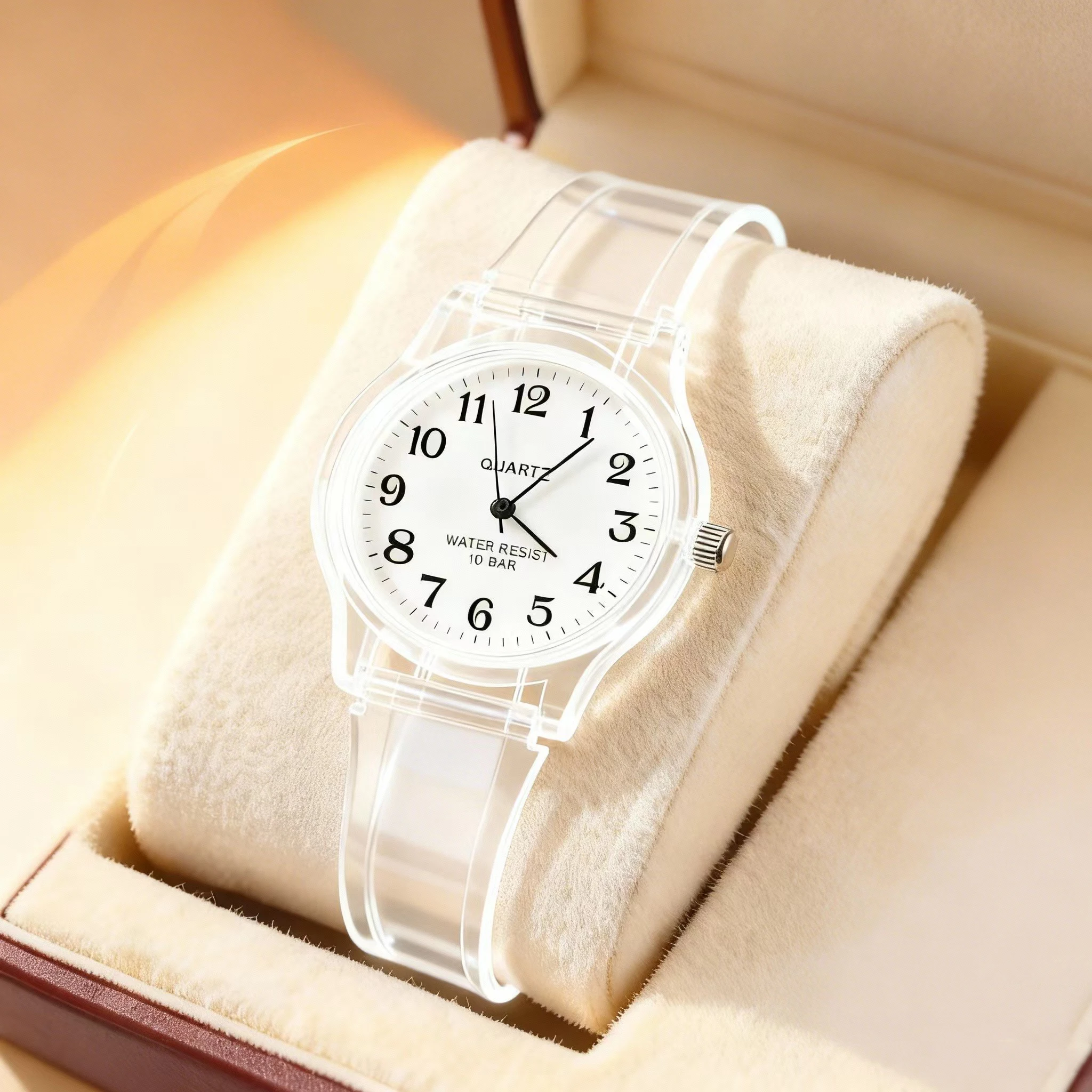 Nueva marca simple de silicona WOKAI, reloj de cuarzo informal, relojes de silicona de cristal para mujer, reloj de pulsera femenino, gran oferta