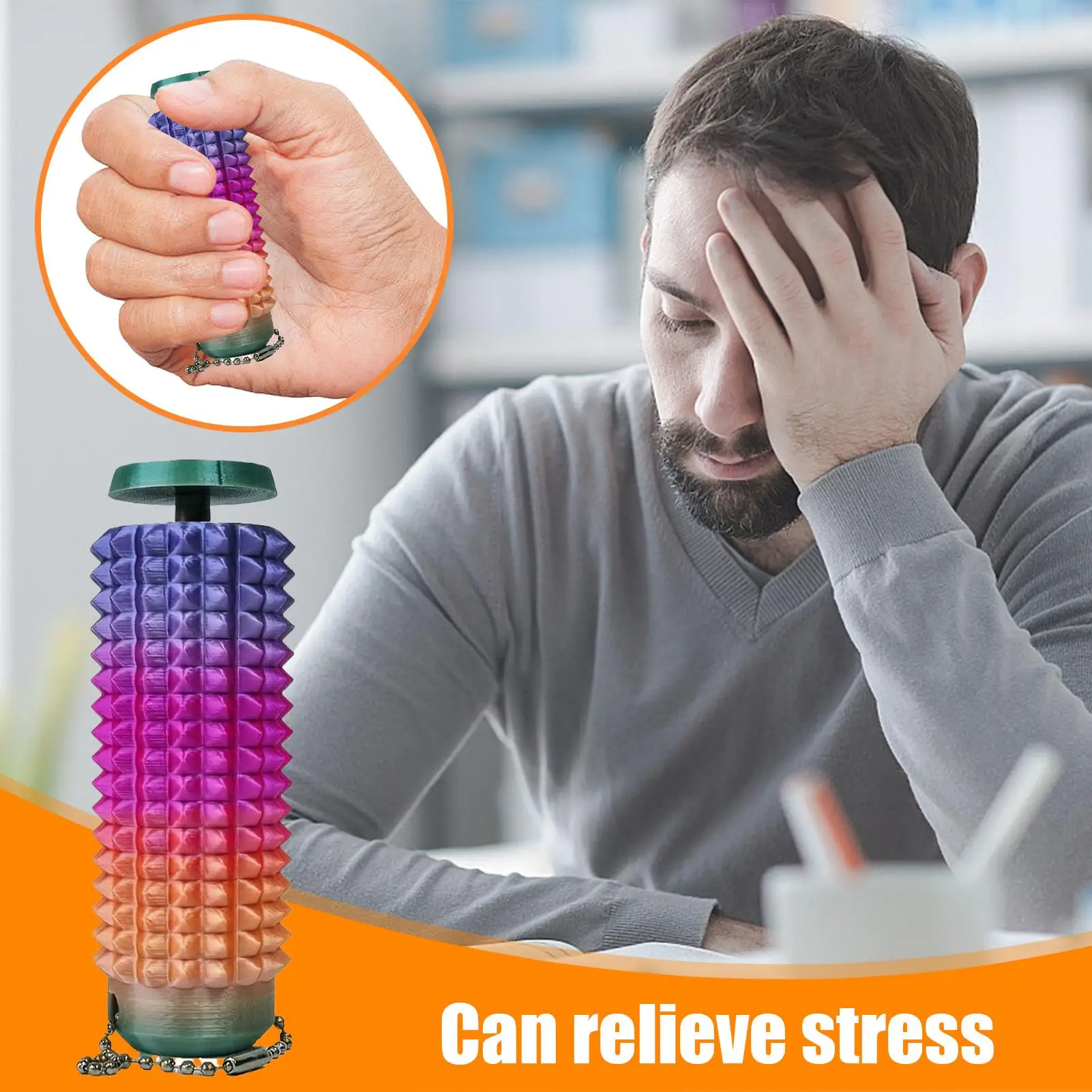 

Брелок-непоседа для взрослых, игрушка для расслабления рук, ручной карманный брелок для сенсорной стимуляции, управления стресом, подростков, взрослых, школа