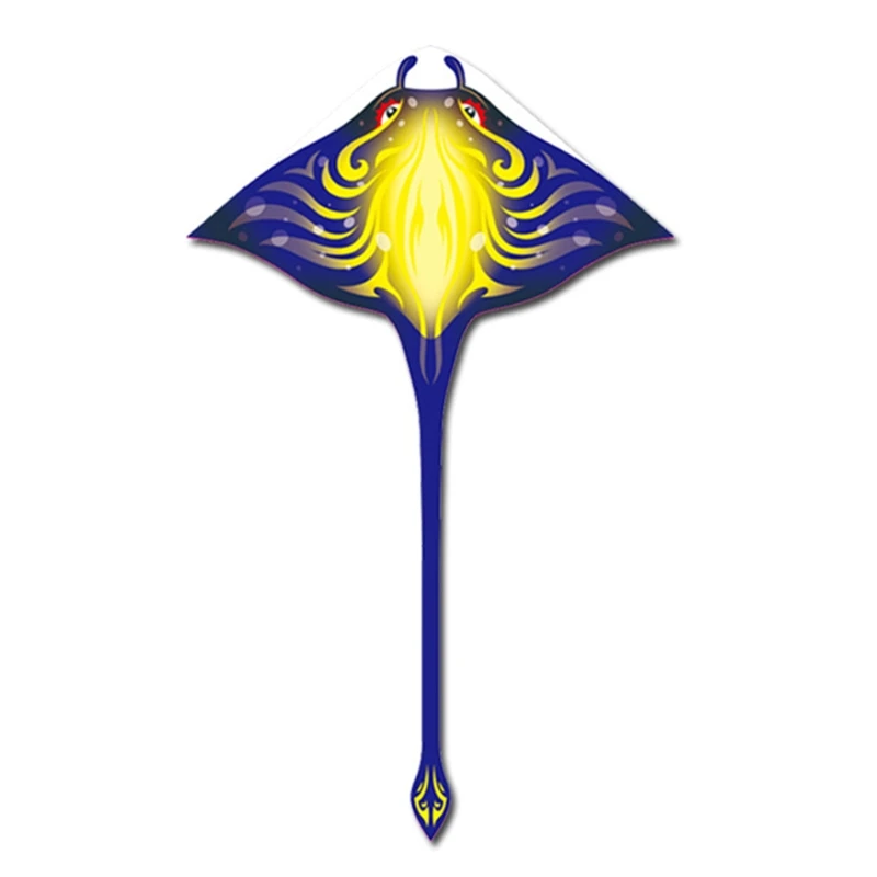Driehoek Mantaray Kite Wind Kite W/Enkele Lijn Voor Kids 6 + Strand Spelen Gunst Party Outdoor Sport Gemakkelijk vliegen Voor Beginners