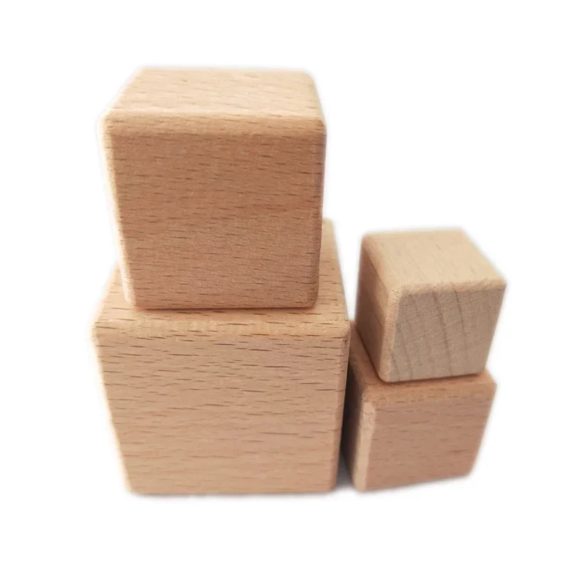 

100pcs 25mm Unfinished Wood Blocks, Natural Solid Square Wood Blocks Wooden Cubes for Craft Carving Painting Decoration