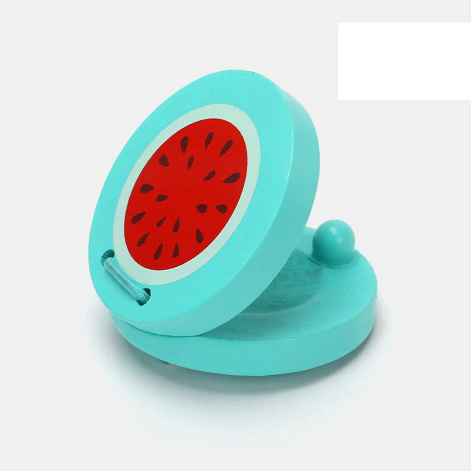 Kids Finger Castanets Wooden Fruit Cartoon Clapper Music Percussion Toy Fine Motor Practice for Preschoolers