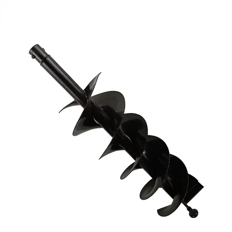 D100 - 150mm With 800mm Single / Double Earth Auger Drill Bit Spiral Drag Bit Power Digging Tool For Ice / Soil Digging