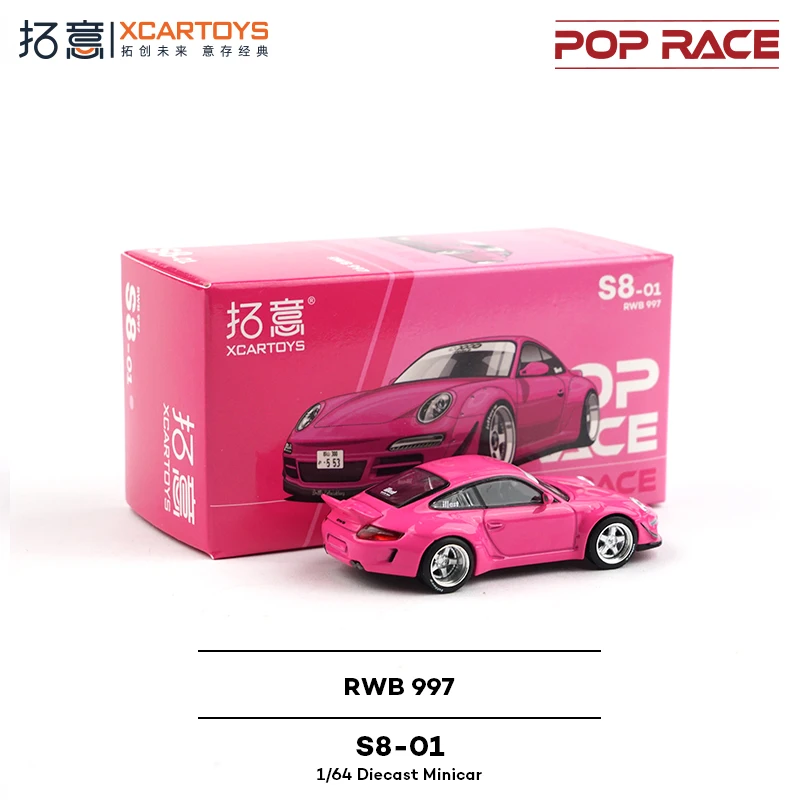 ダイキャスト 1/64スケール ポルシェ RWB 997 レーシング 合金製 車模型 コレクション おもちゃ ギフト 記念品 ディスプレイ 飾り