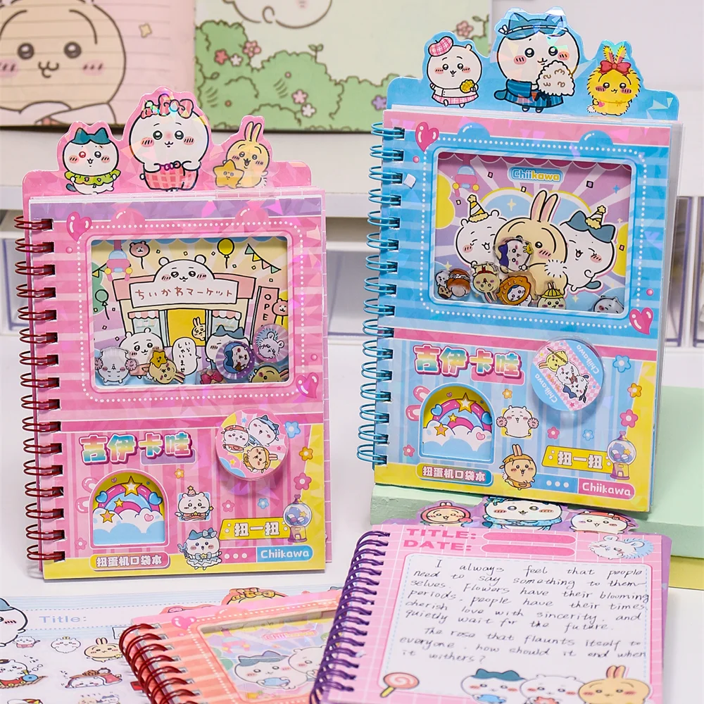 أنيمي تشيكاوا Hachiware Usagi لفائف دفتر Kawaii الكرتون الضغط الاكريليك آلة غاشابون لعب الفتيات هدايا عيد الميلاد