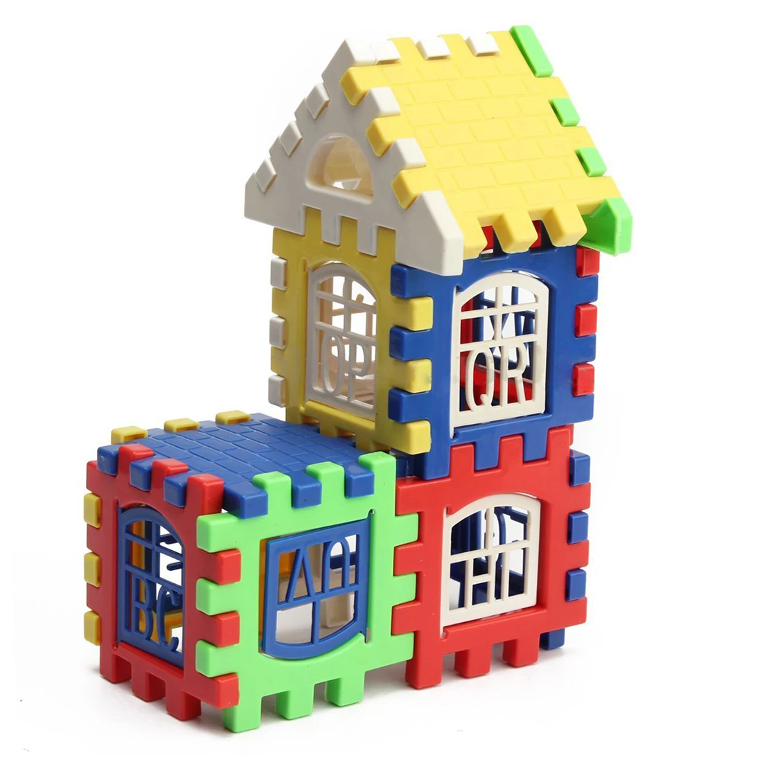 24PCS Children Puzzle plastic letter Building blocks house toy