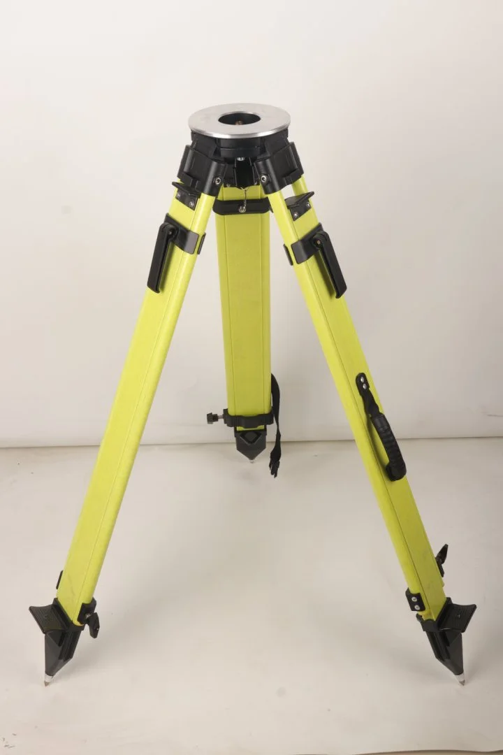 Heavy Duty Fiberglass Round Leg Tripod RTF30B-BCDBK Round Head Surveying Stand for Total Station, Theodolite&Measurement