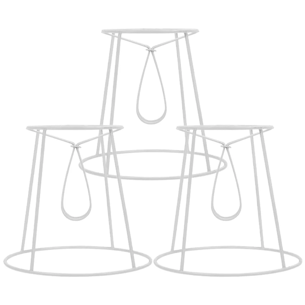 

3 Pcs Lamp Shade Holder Table Frame Wire Frames Only Metal Lampshade Brackets Light Chandelier