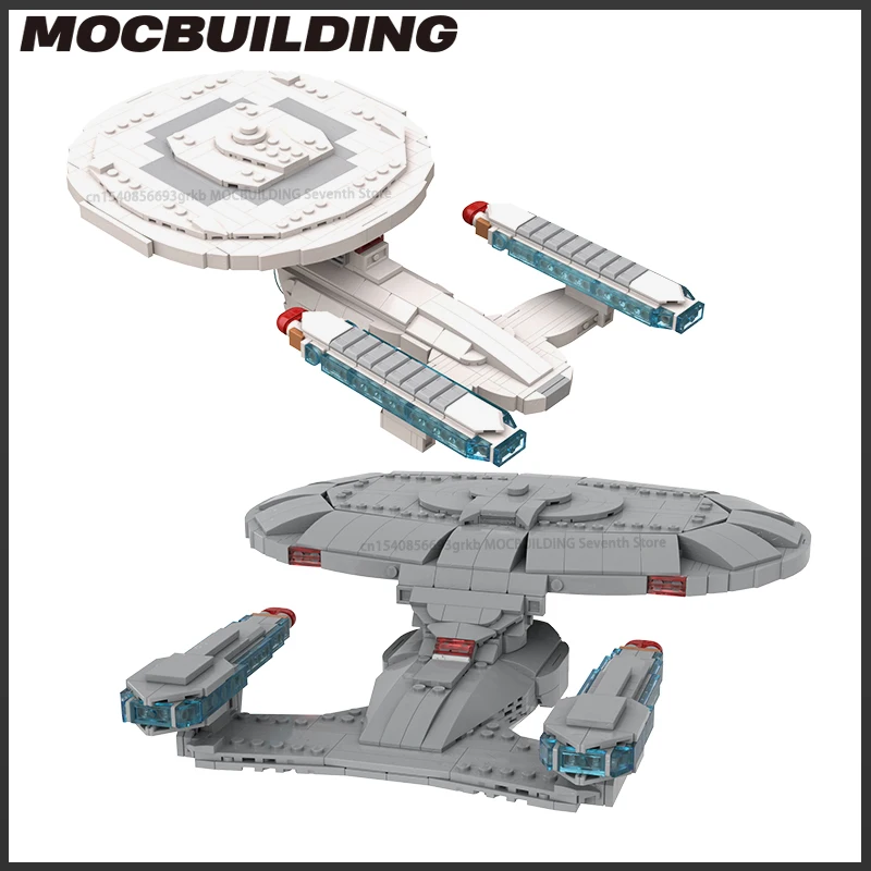 Space Series USS Enterprise Bundle MOC Building Blocks Science Creative Toys DIY Technology Bricks Xmas Gifts By Hyphencubed