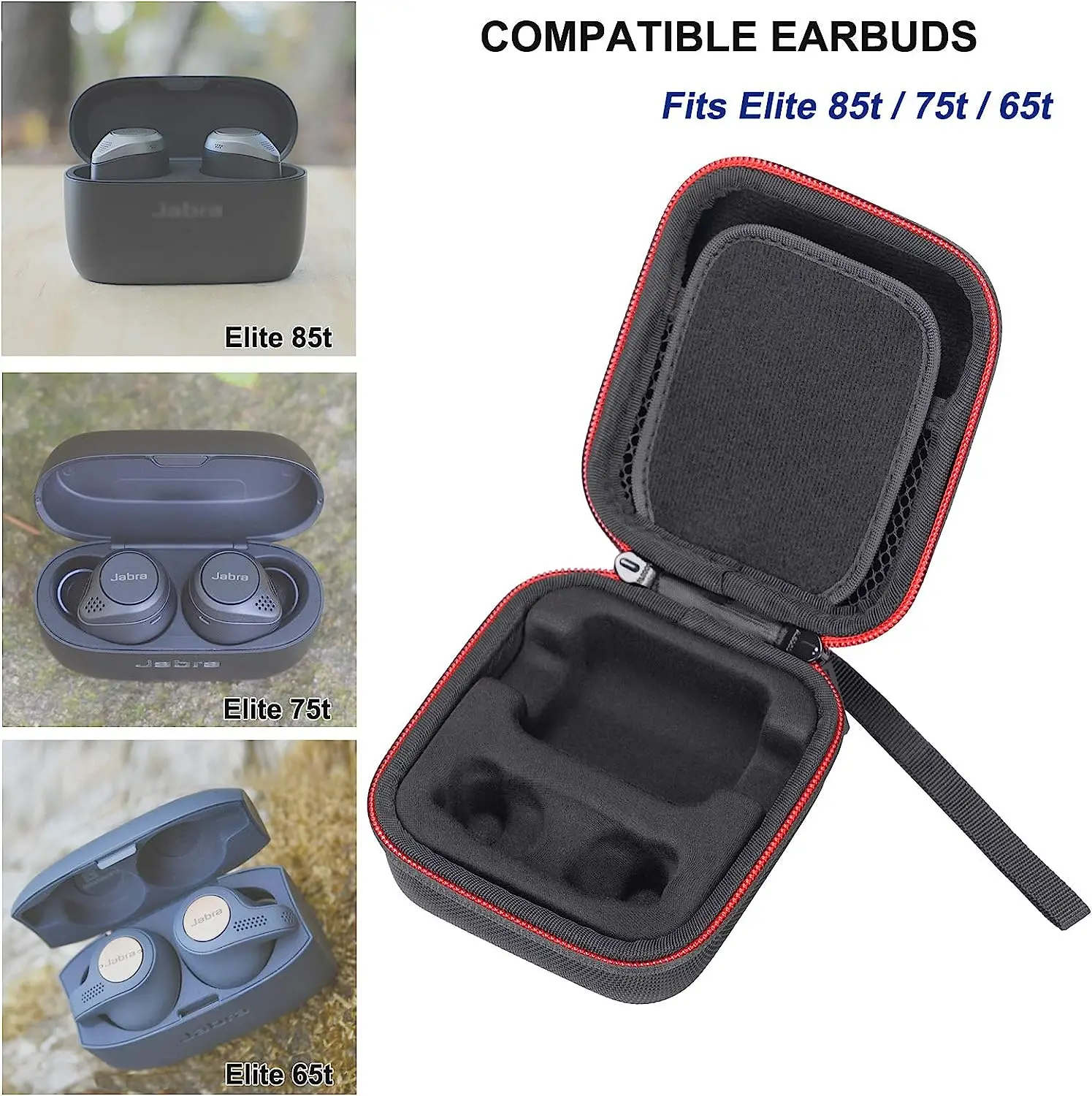 

Hard Case for Jabra Elite 85t/ Elite Active 75t / Elite 75t/ Elite Active 65t Alexa Enabled True Wireless Earbuds Case for Jabra