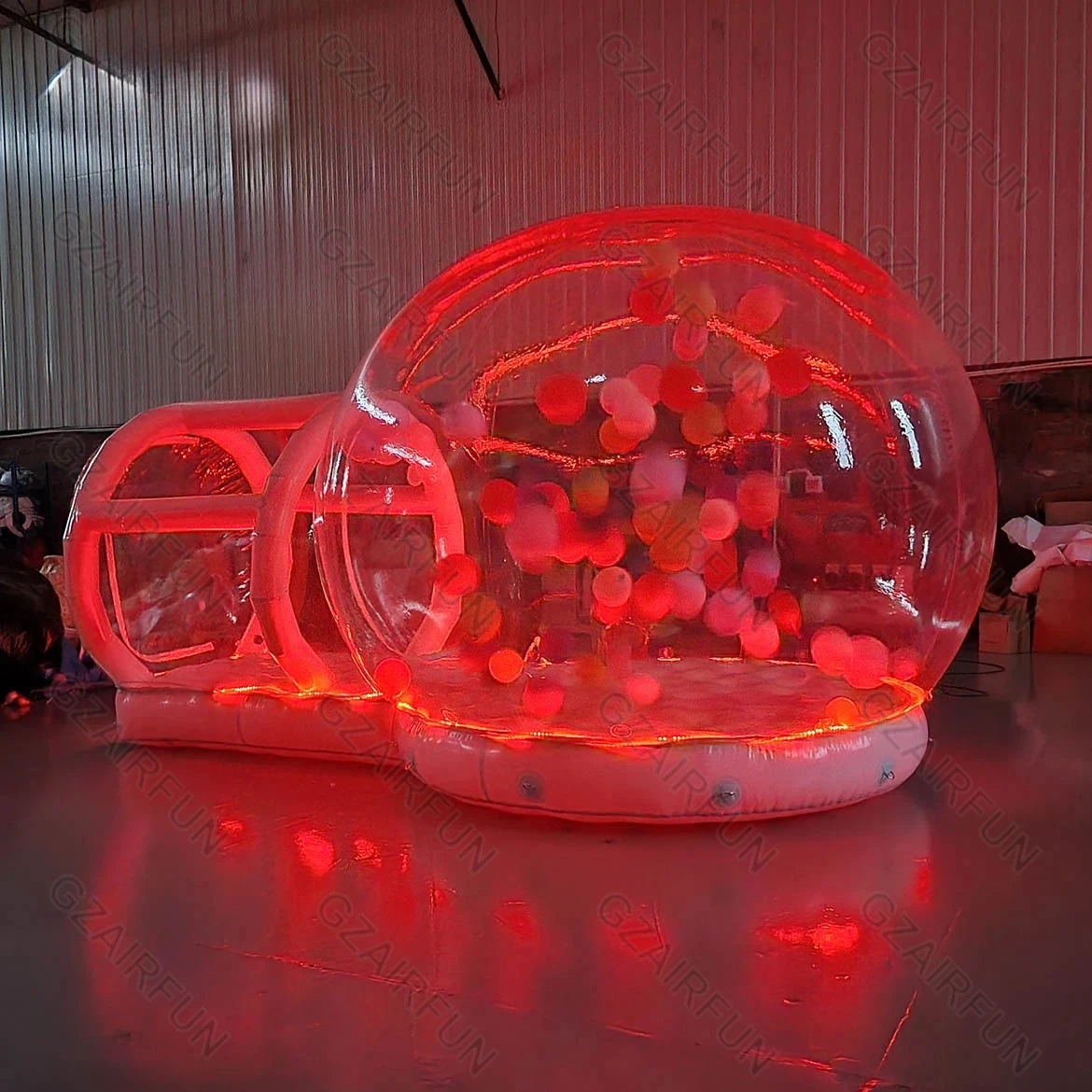 Casa de burbujas inflable con luz LED, tienda de burbujas de PVC comercial personalizada, casa de burbujas que rebota, castillo saltador inflable