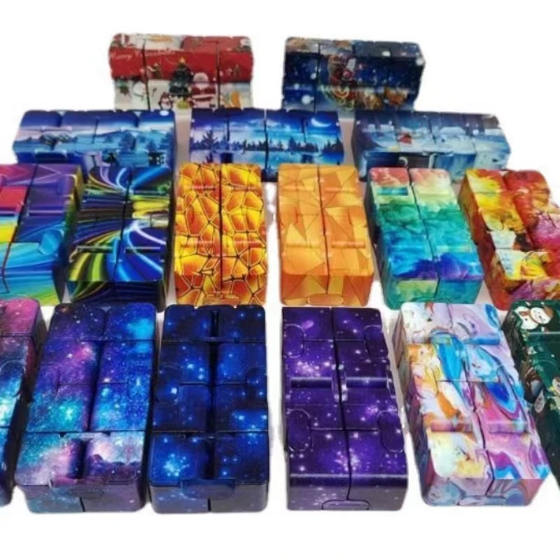 Starry Sky Christmas Magic Cube Children Adult Autism Anti Stress Relief Funny Hand Game  Fidgets Decompression Toys